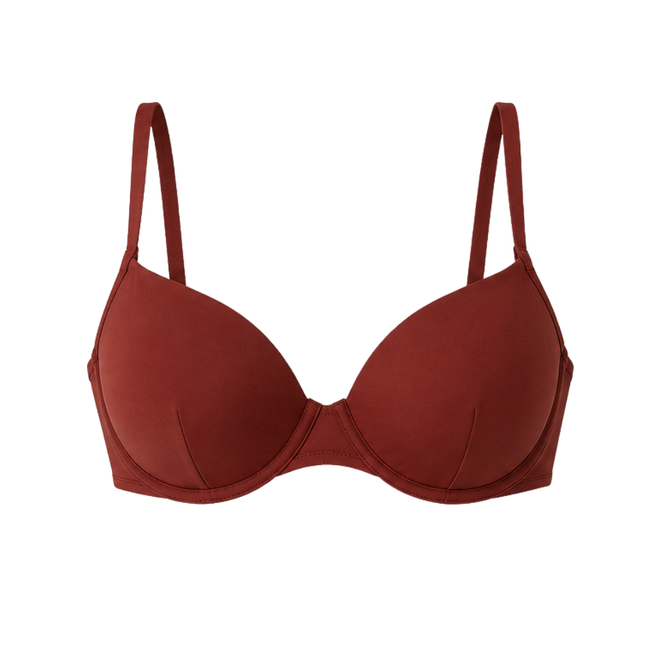 Red bikini on a white background